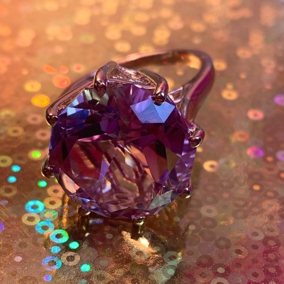 💜RDF Amethyst Solitaire Ring💜